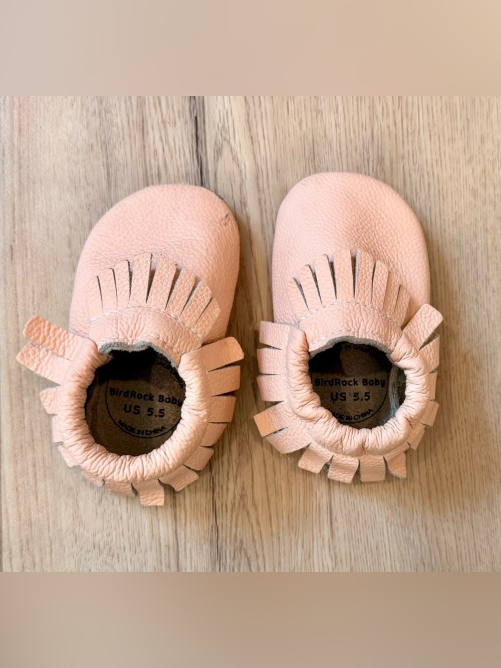 Bird Rock Baby Light Pink Moccasins Size 5.5